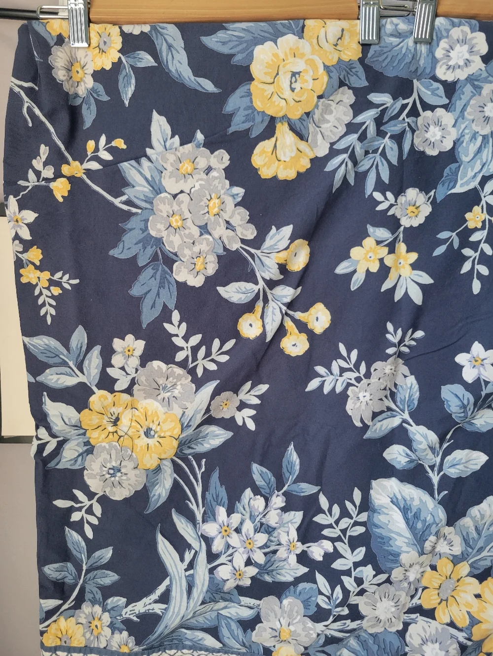The Company Store Palmeros Floral Tablecloth Blue Yellow 70 x 120